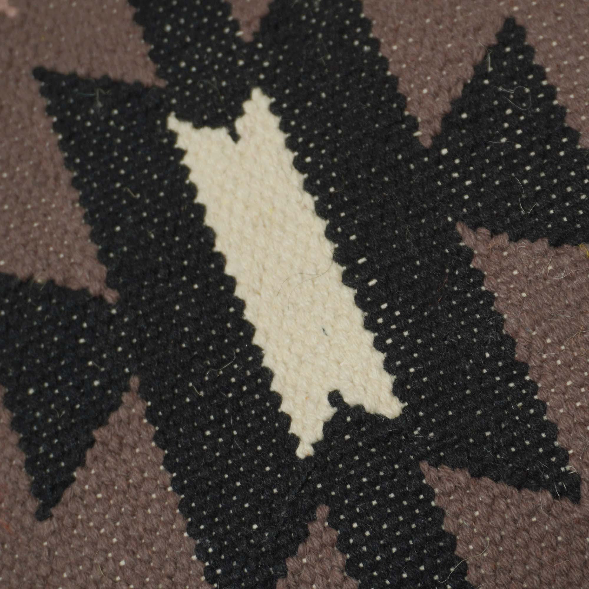 Handwoven Cotton Cushion Cover 45x45 cm | Geometric Tribal Pattern | Decorative Boho Throw Pillow Cover with Concealed Zip | Beige & Brown