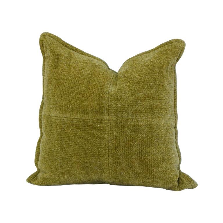 Olive Green Cotton Cushion Cover | Textured Solid Design | Soft Premium Fabric | 18x18 Inch Decorative Pillow Case - Bulk manufacturer & supplier from Panipat, India