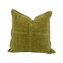 Olive Green Cotton Cushion Cover | Textured Solid Design | Soft Premium Fabric | 18x18 Inch Decorative Pillow Case