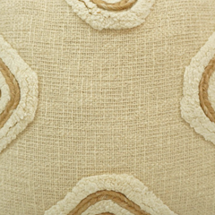 Handwoven Textured Cotton Cushion Cover with Tufted Wave Design – 45x45 cm | Neutral Boho Decorative Pillow Cover