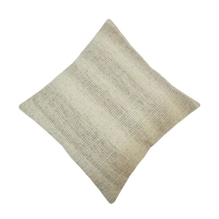 Natural Textured Wool Cushion Cover 45x45 cm | Handwoven Neutral Decorative Pillow Cover | Modern Rustic Home Décor - Bulk manufacturer & supplier from Panipat, India