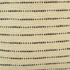 Handwoven Striped Cotton Cushion Cover | Neutral Black & Ivory Pillow Cover | 45x45 cm