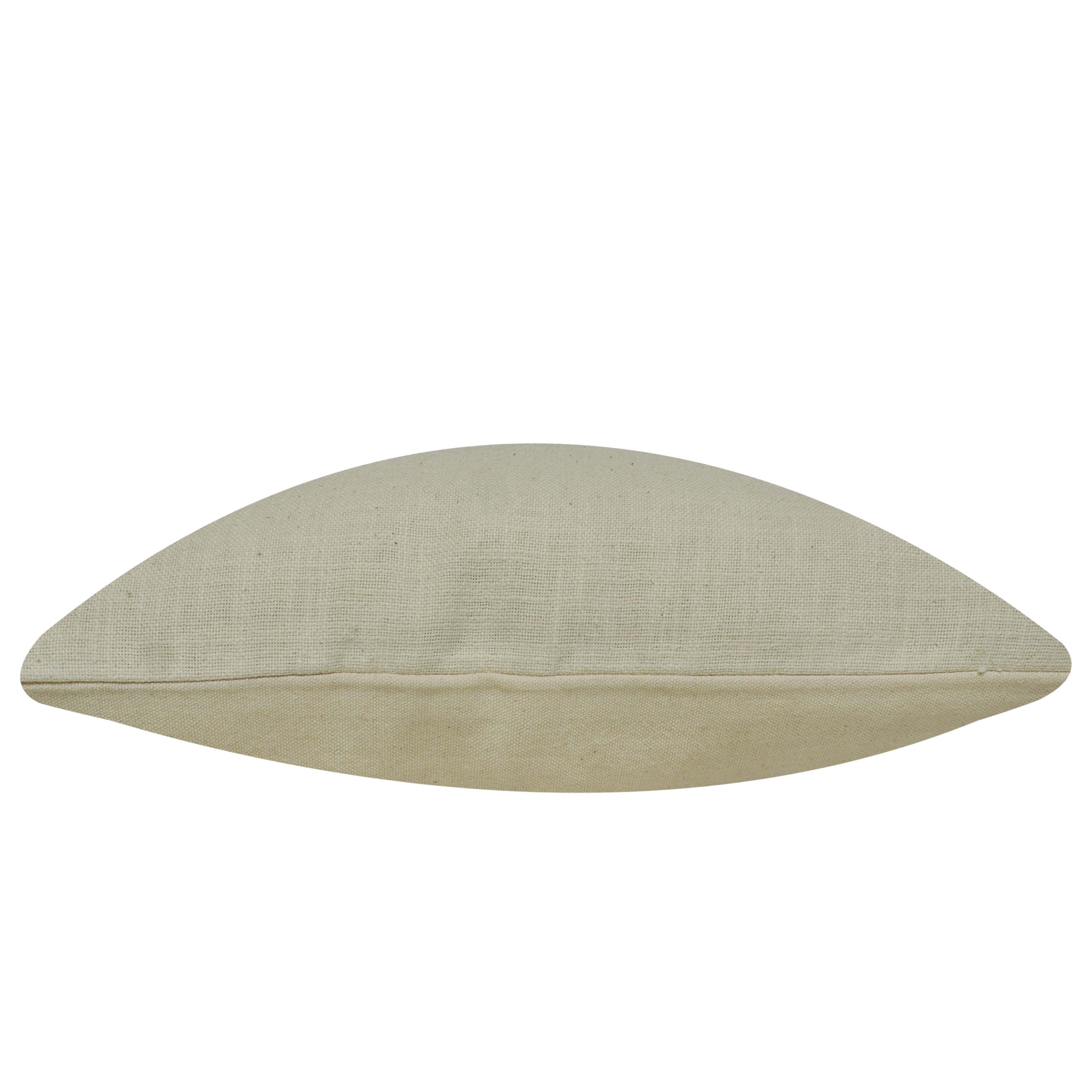 Handwoven Cotton Cushion Cover 45x45 cm | Boho Fringe Tassel Throw Pillow Cover | Natural Ivory Decorative Cushion Cover | Hidden Zip | Sofa & Bed Accent
