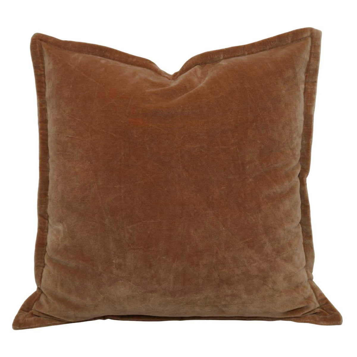 Luxury Brown Velvet Cushion Cover – Soft Solid Velvet, 45 x 45 cm (18 x 18 Inches)