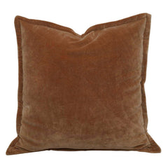 Luxury Brown Velvet Cushion Cover – Soft Solid Velvet, 45 x 45 cm (18 x 18 Inches)