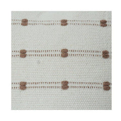 Textured Cotton Cushion Cover with Woven Dotted Stripe Pattern – 35 x 50 cm | Minimal Neutral Decorative Pillow Cover