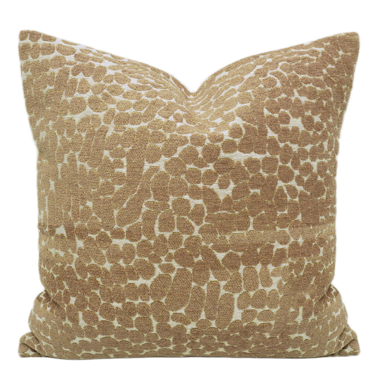 Textured Beige & Brown Jacquard Cushion Cover – 45 x 45 cm