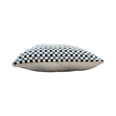 Handmade Cotton Checkered Cushion Cover 45x45 cm | Black & White Woven Throw Pillow Cover | Modern Boho Home Décor