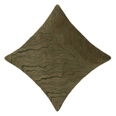 Machine Embroidered Abstract Wave Pattern Cushion Cover 45x45 cm | Premium Cotton Decorative Throw Pillow Cover | Hidden Zipper | Modern Home Décor