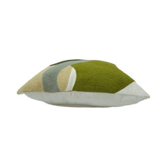 Abstract Embroidered Cotton Cushion Cover 45x45 cm | Modern Wave Design Decorative Pillow Cover