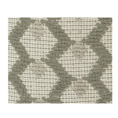 Textured Geometric Embroidered Cotton Cushion Cover – Sage Green & Ivory | 18x18 Inch Decorative Pillow Cover