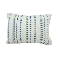 Handmade Striped Cotton Cushion Cover | Textured Woven Lumbar Pillow | 35 x 50 cm