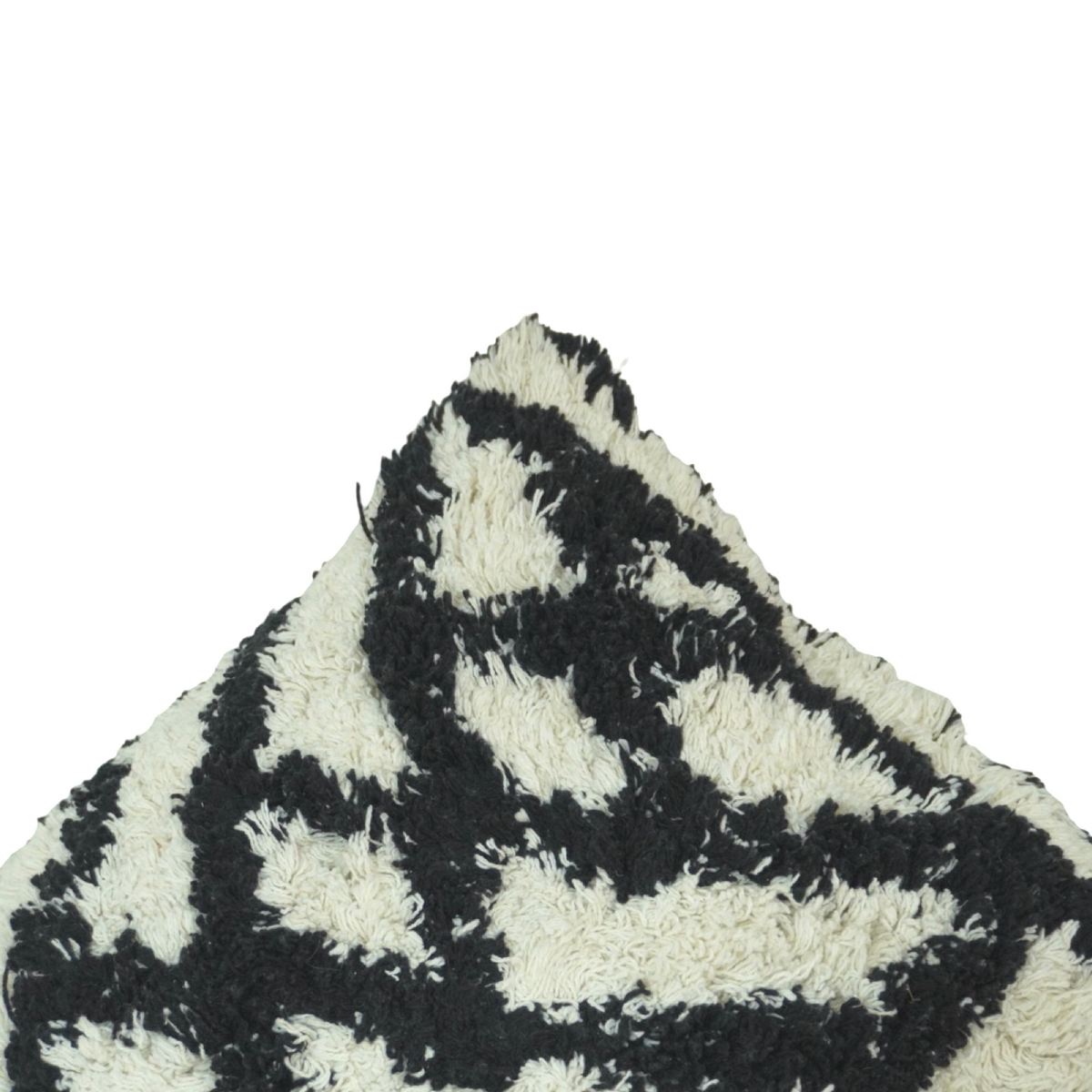 Zebra Tufted Cotton Cushion Cover | Black & Ivory Textured Pillow Cover | 45x45 cm - Bulk manufacturer & supplier from Panipat, India