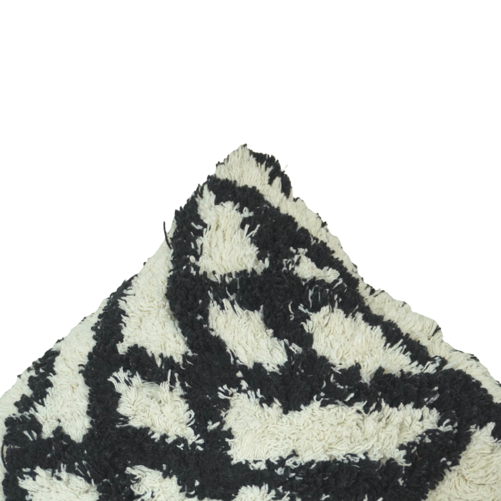 Zebra Tufted Cotton Cushion Cover | Black & Ivory Textured Pillow Cover | 45x45 cm