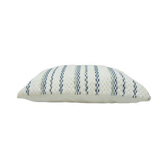 Handmade Striped Cotton Cushion Cover | Textured Woven Lumbar Pillow | 35 x 50 cm