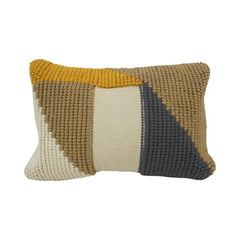 Handmade Geometric Tufted Cotton Cushion Cover – Modern Abstract Decorative Pillow Cover | 35 x 50 cm