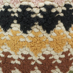 Boho Geometric Tufted Cotton Cushion Cover 45x45 cm | Multicolor Handcrafted Textured Throw Pillow Cover
