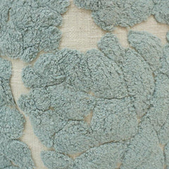 Sage Green Leaf Tufted Cotton Cushion Cover | Textured Botanical Throw Pillow Cover | 45 x 45 cm