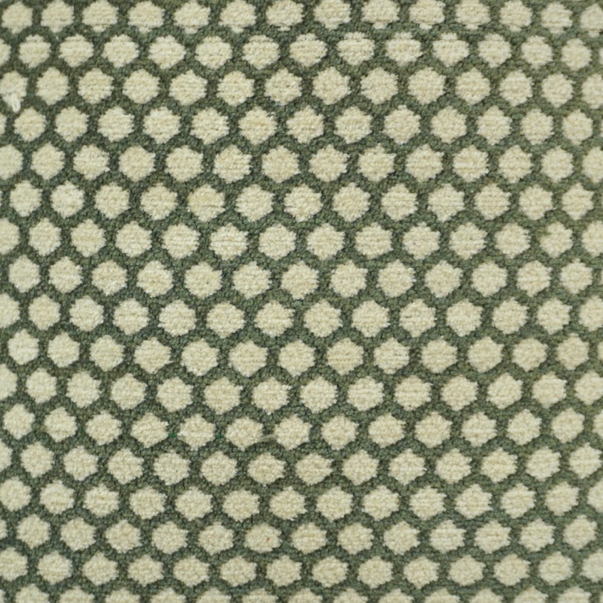 Handmade Geometric Dot Cotton Cushion Cover 45x45 cm | Textured Embroidered Throw Pillow Cover | Sage Green & Ivory Decorative Cushion - Bulk manufacturer & supplier from Panipat, India