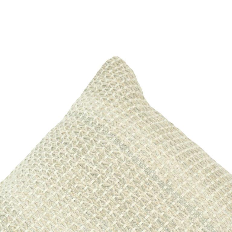 Handwoven Textured Cotton Cushion Cover – Natural Beige | 45 x 45 cm - Bulk manufacturer & supplier from Panipat, India