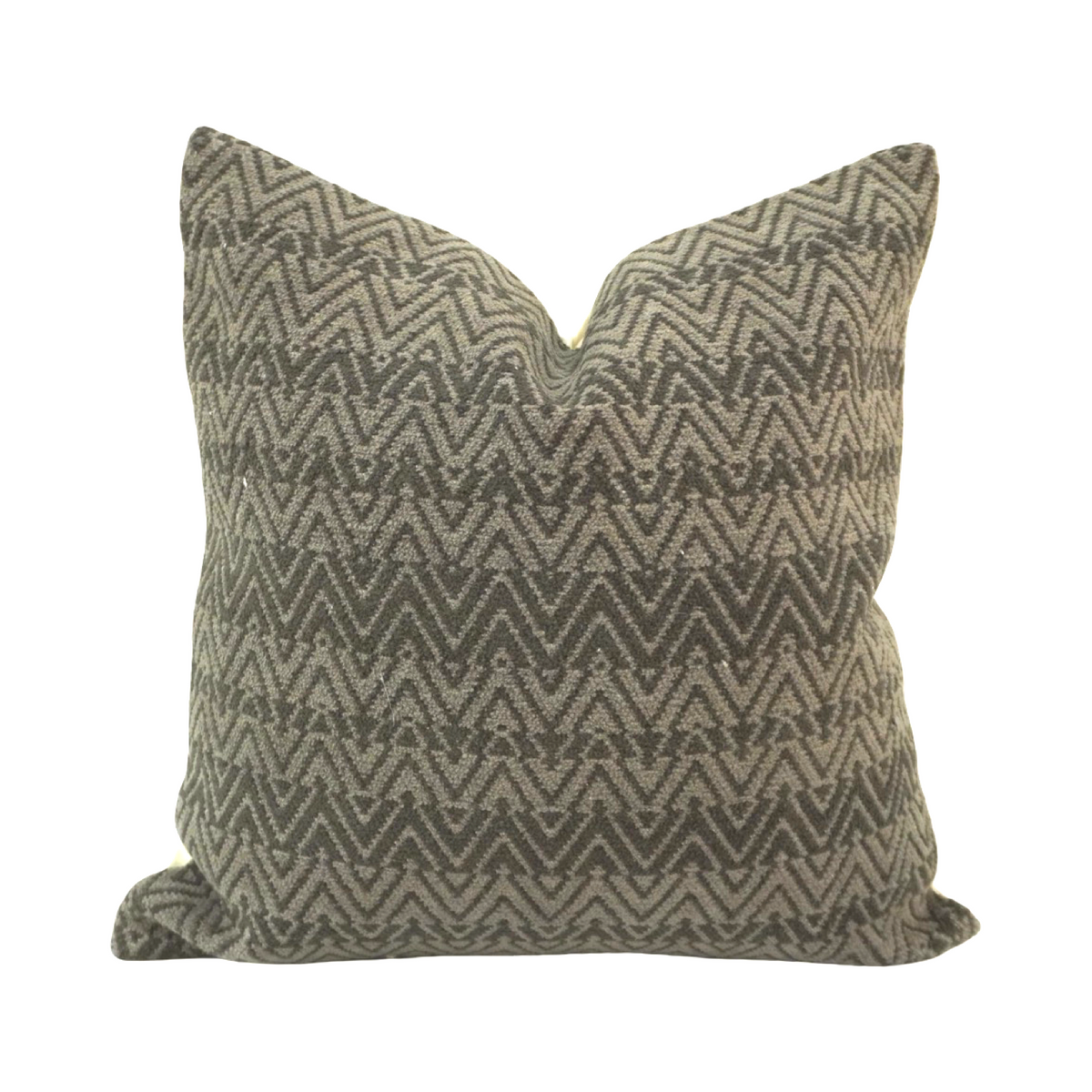 Handwoven Chevron Cushion Cover – Grey & Beige Textured Cotton Pillow Cover 45x45 cm - Bulk manufacturer & supplier from Panipat, India