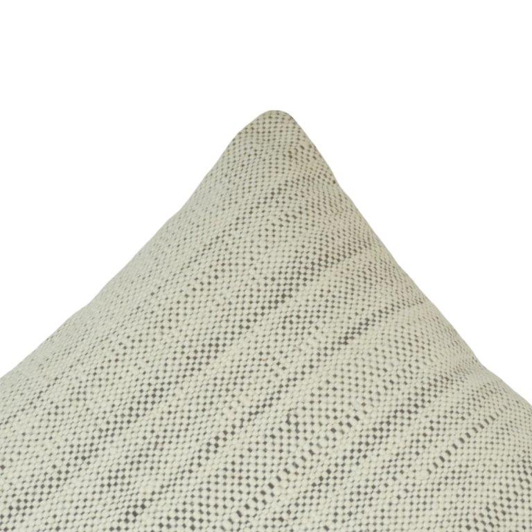 Handwoven Cotton Cushion Cover 45x45 cm | Textured Neutral Decorative Pillow Cover | Artisan Handmade Home Décor