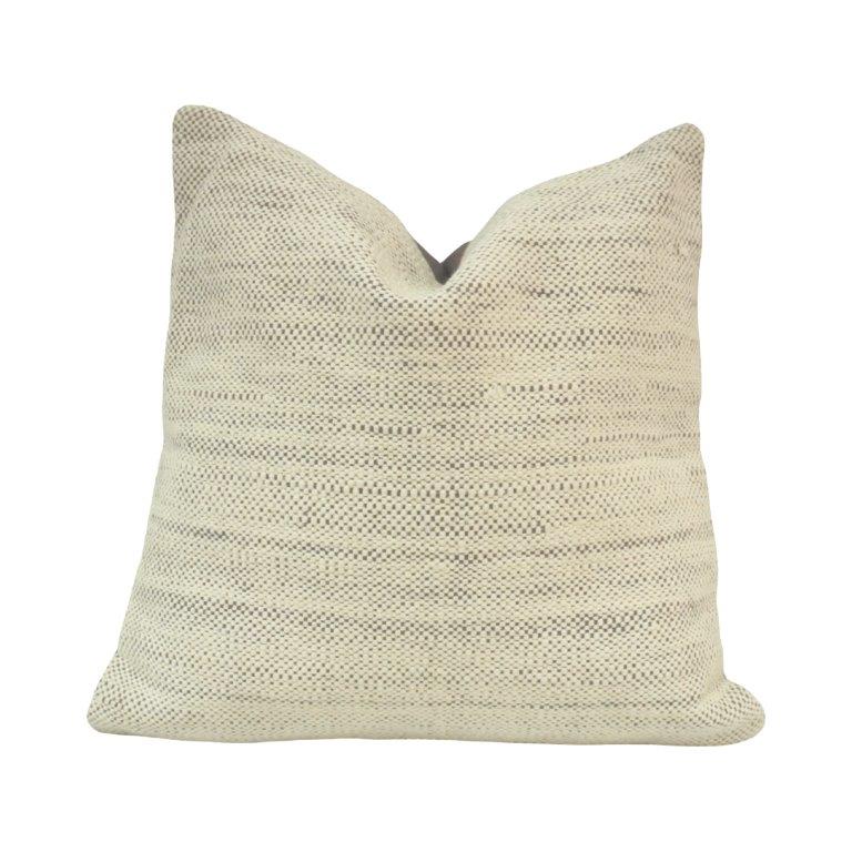Handwoven Cotton Cushion Cover 45x45 cm | Textured Neutral Decorative Pillow Cover | Artisan Handmade Home Décor