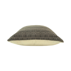 Handwoven Chevron Cushion Cover – Grey & Beige Textured Cotton Pillow Cover 45x45 cm