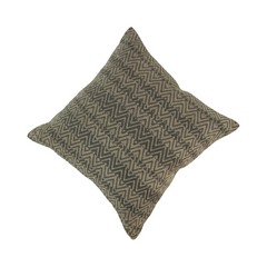 Handwoven Chevron Cushion Cover – Grey & Beige Textured Cotton Pillow Cover 45x45 cm
