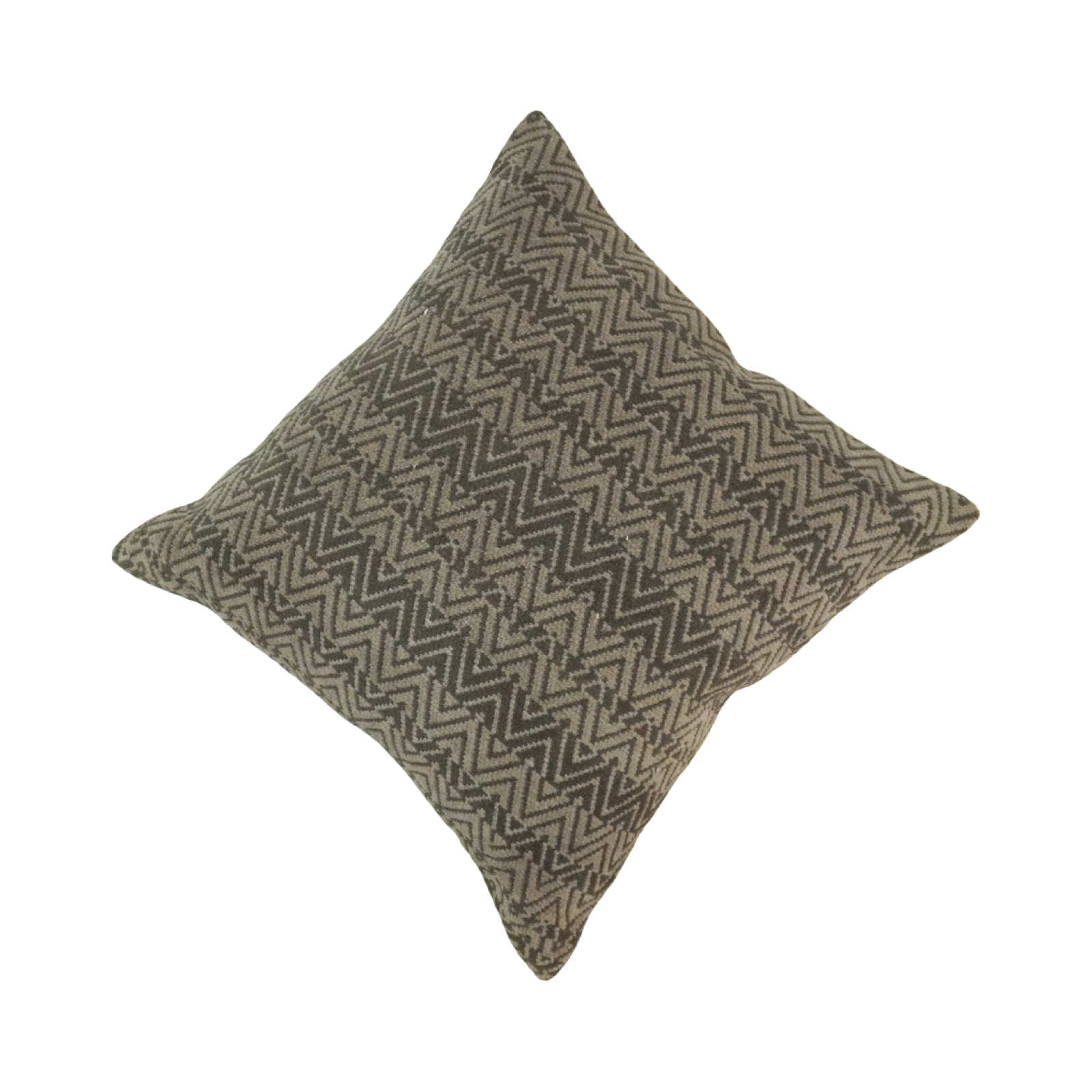 Handwoven Chevron Cushion Cover – Grey & Beige Textured Cotton Pillow Cover 45x45 cm