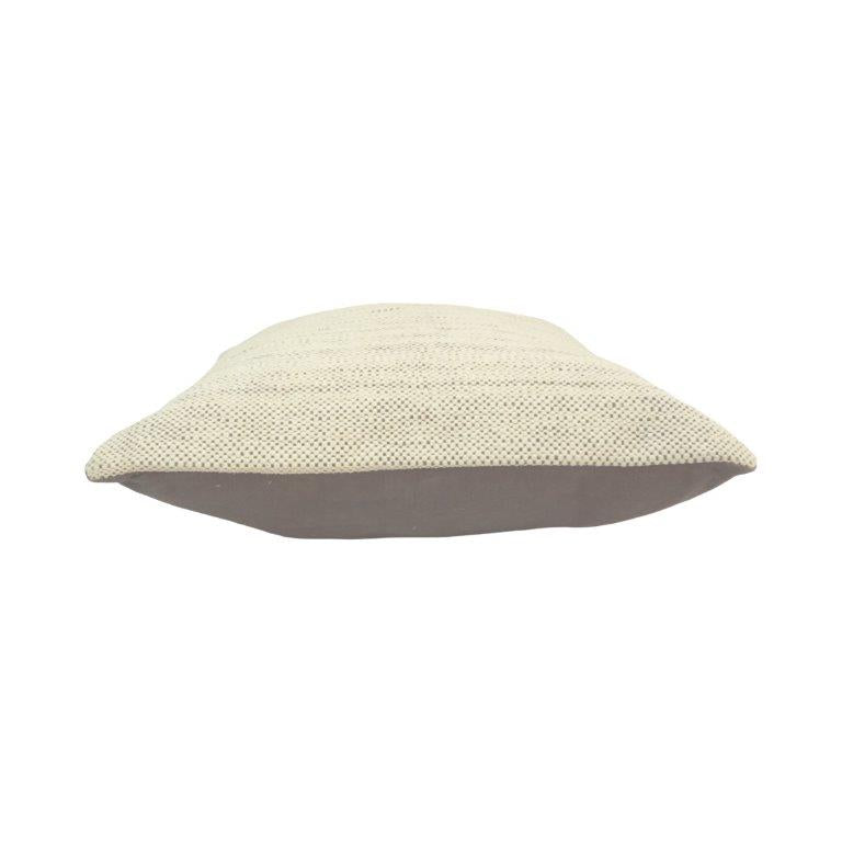 Handwoven Cotton Cushion Cover 45x45 cm | Textured Neutral Decorative Pillow Cover | Artisan Handmade Home Décor