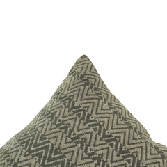 Handwoven Chevron Cushion Cover – Grey & Beige Textured Cotton Pillow Cover 45x45 cm