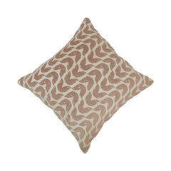 Blush Wave Jacquard Cotton Cushion Cover – 45x45 cm | Modern Abstract Woven Pillow Cover