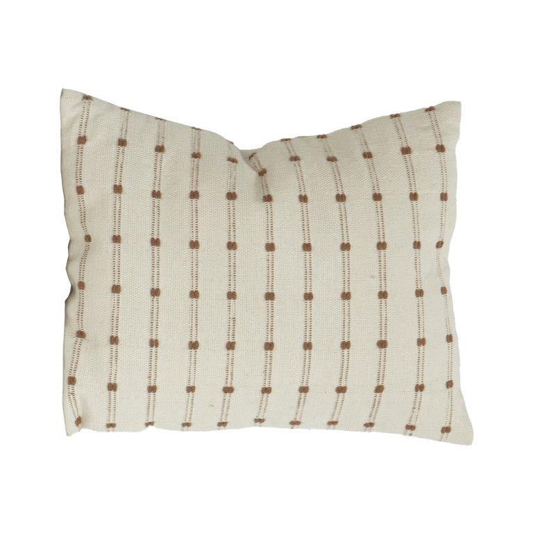 Strukturierter Kissenbezug aus Baumwolle mit gewebtem Tupfenmuster – 35 x 50 cm | Minimalistischer, neutraler Deko-Kissenbezug - Bulk manufacturer & supplier from Panipat, India