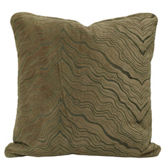 Machine Embroidered Abstract Wave Pattern Cushion Cover 45x45 cm | Premium Cotton Decorative Throw Pillow Cover | Hidden Zipper | Modern Home Décor