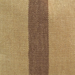 Handwoven Neutral Stripe Cushion Cover | Beige & Brown Cotton Cushion | 45x45 cm Decorative Pillow Cover