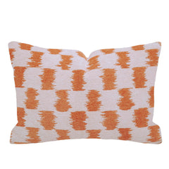 Orange & Cream Geometric Jacquard Cushion Cover – 35 x 50 cm