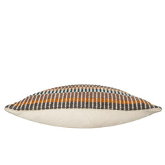 Multicolor striped handwoven cotton cushion cover 45x45 cm