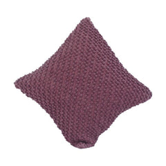 Textured Wine Cotton-Polyester Cushion Cover | Handcrafted Bubble Weave Design | 18x18 Inch Decorative Pillow Cover