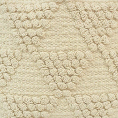 Handmade Textured Cotton Cushion Cover 45x45 cm | Boho Tufted Geometric Throw Pillow Cover | Cream Decorative Cushion