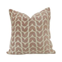 Blush Wave Jacquard Cotton Cushion Cover – 45x45 cm | Modern Abstract Woven Pillow Cover