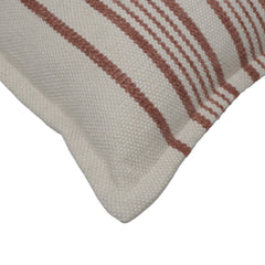 Handwoven Cotton Striped Cushion Cover 35x50 cm | Rustic Woven Lumbar Pillow Cover | Hidden Zip | Modern Farmhouse & Boho Home Décor