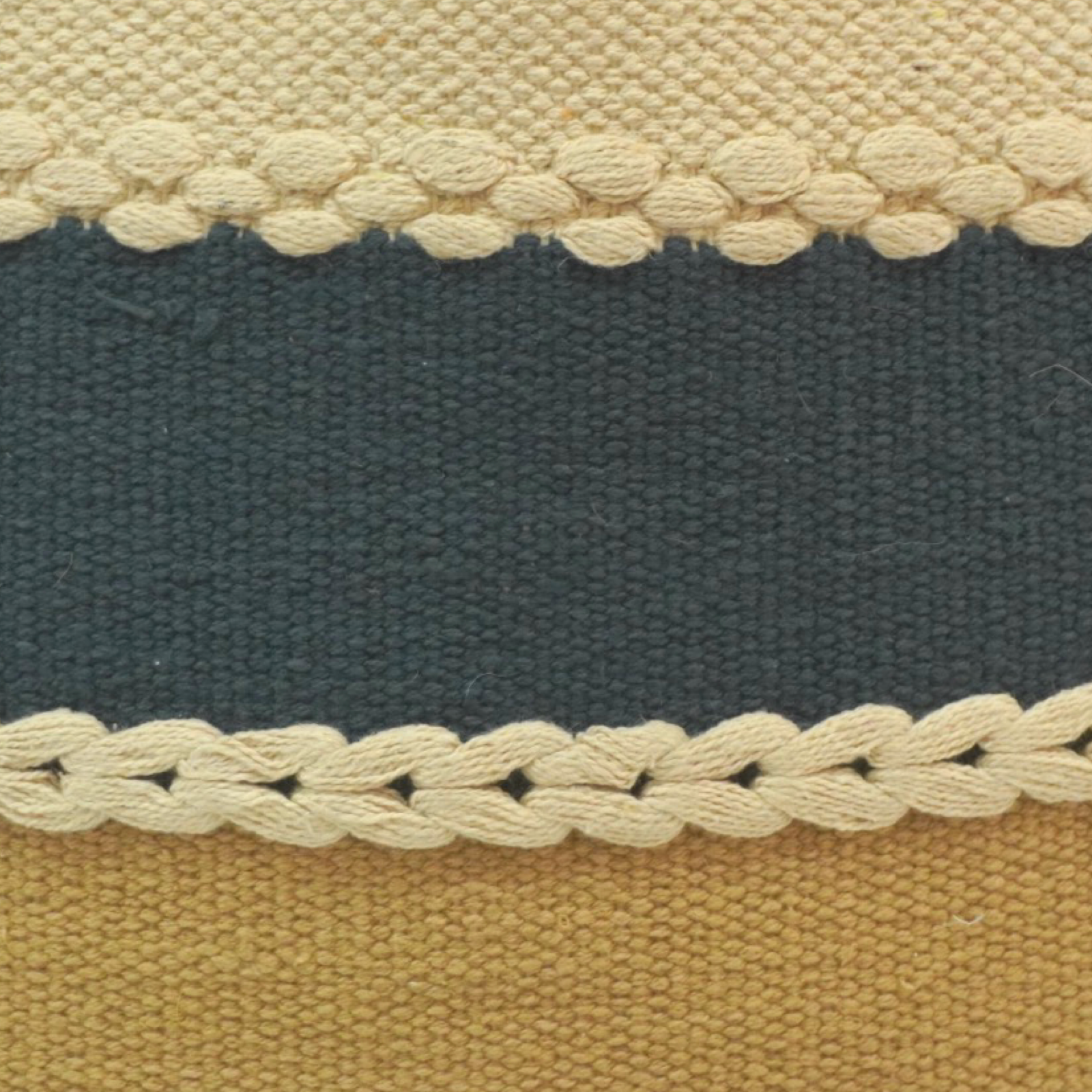 Handwoven Cotton Cushion Cover with Braided Stripe Design | Textured Boho Throw Pillow Cover | 45x45 cm