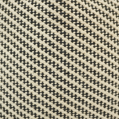 Handwoven Black & Ivory Cotton Cushion Cover | Geometric Woven Pattern | 45x45 cm