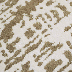 Ivory & Taupe Abstract Pattern Jacquard Cushion Cover – 45 x 45 cm