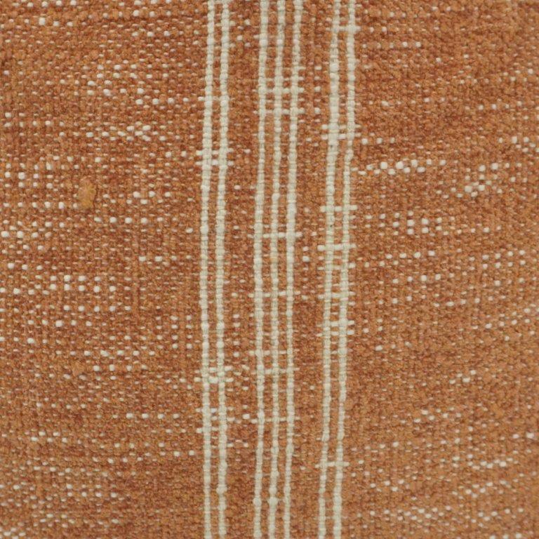 Rustic Handwoven Cotton Cushion Cover with Stripe Detail – 45x45 cm | Boho Decorative Pillow Cover