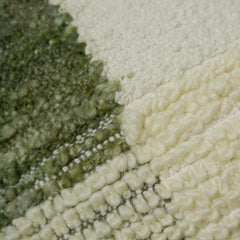 Handwoven Olive Green & Ivory Textured Cushion Cover – 45 x 45 cm | Modern Two-Tone Accent Pillow Cover
