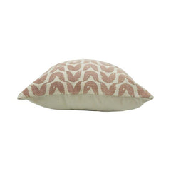 Blush Wave Jacquard Cotton Cushion Cover – 45x45 cm | Modern Abstract Woven Pillow Cover