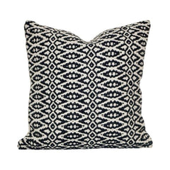 Hadmaddee Geometric Woven Cotton Cushion Cover 45x45 cm | Black & White Tribal Pattern Decorative Pillow Cover