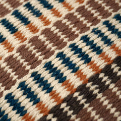 Multicolor striped handwoven cotton cushion cover 45x45 cm